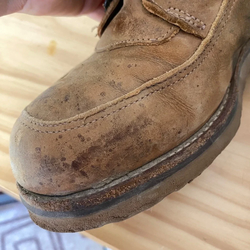 Red Wing Mens Leather Work Boots Size 10 Truwelt Chukka Brown Safety USA Made